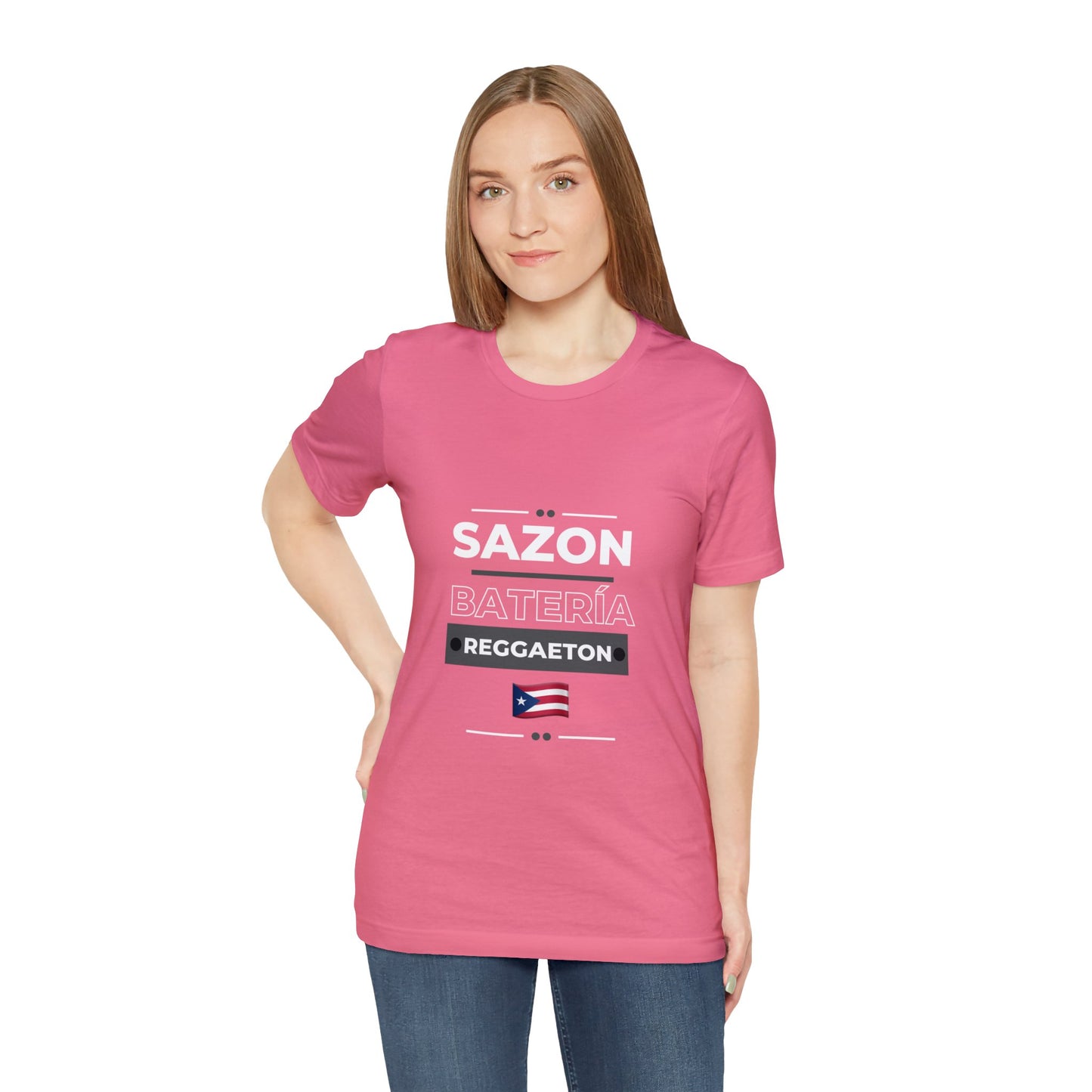 Sazon bateria y reggaeton tshirt that is sure to please any one from Puerto Rico, this is a great gift for any boricua in your life.