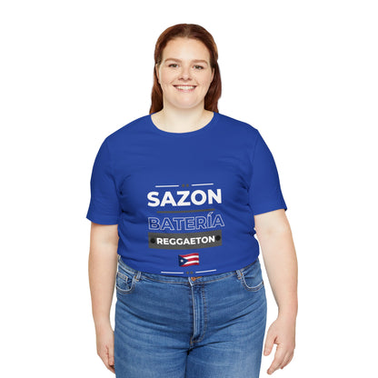 Sazon bateria y reggaeton tshirt that is sure to please any one from Puerto Rico, this is a great gift for any boricua in your life.