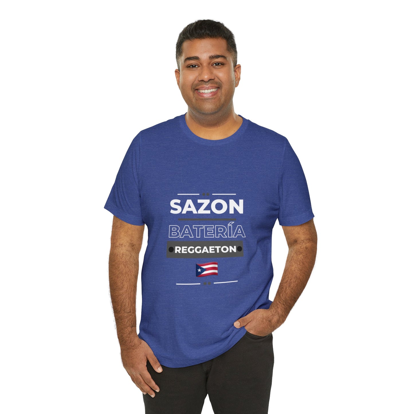 Sazon bateria y reggaeton tshirt that is sure to please any one from Puerto Rico, this is a great gift for any boricua in your life.