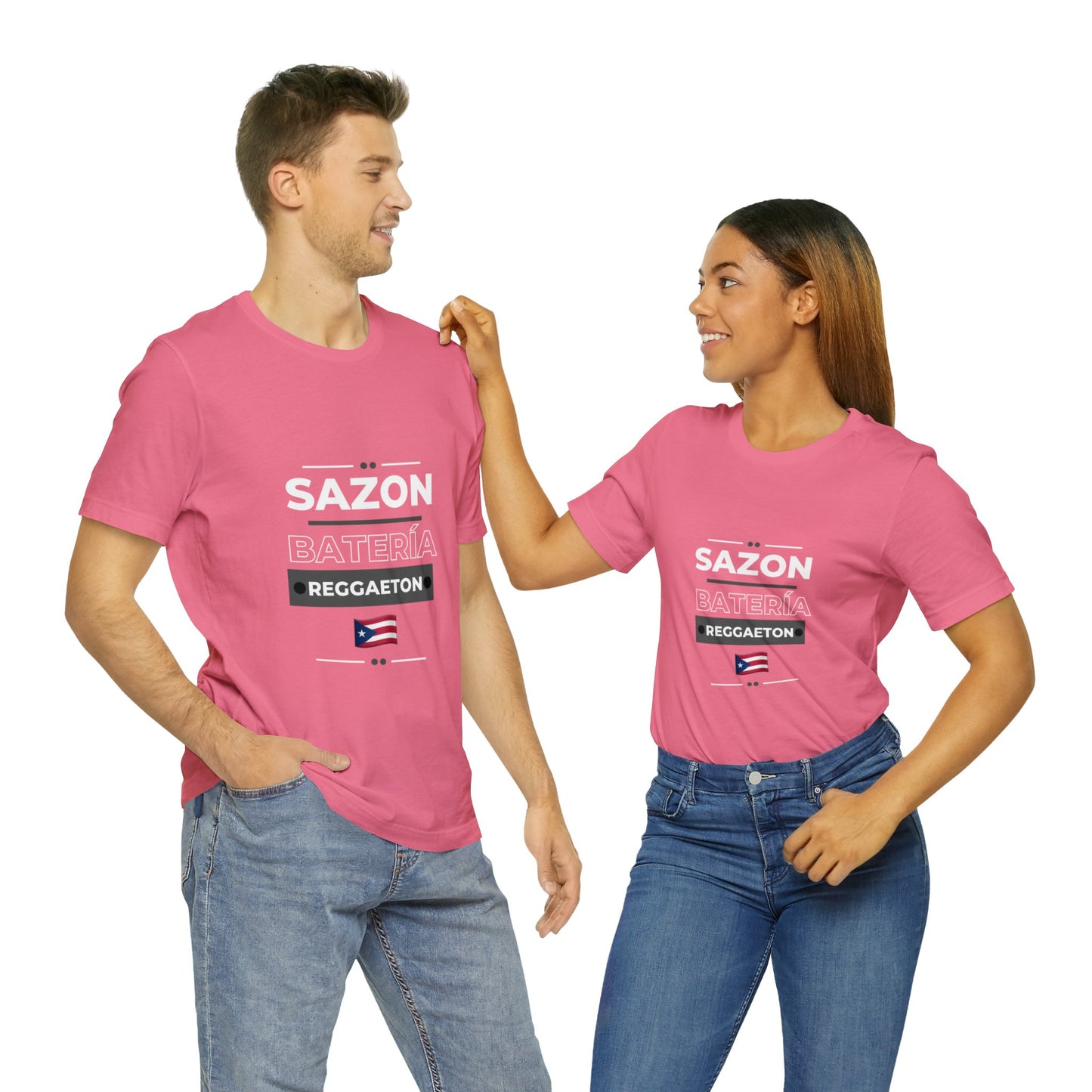 Sazon bateria y reggaeton tshirt that is sure to please any one from Puerto Rico, this is a great gift for any boricua in your life.