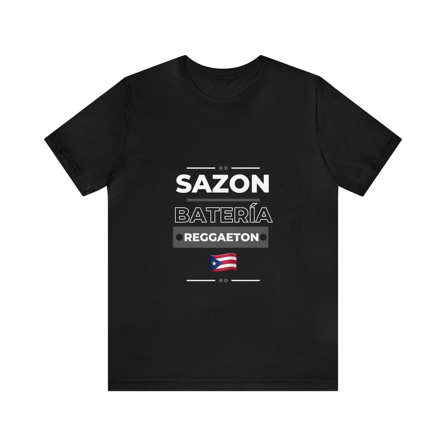 Sazon bateria y reggaeton tshirt that is sure to please any one from Puerto Rico, this is a great gift for any boricua in your life.