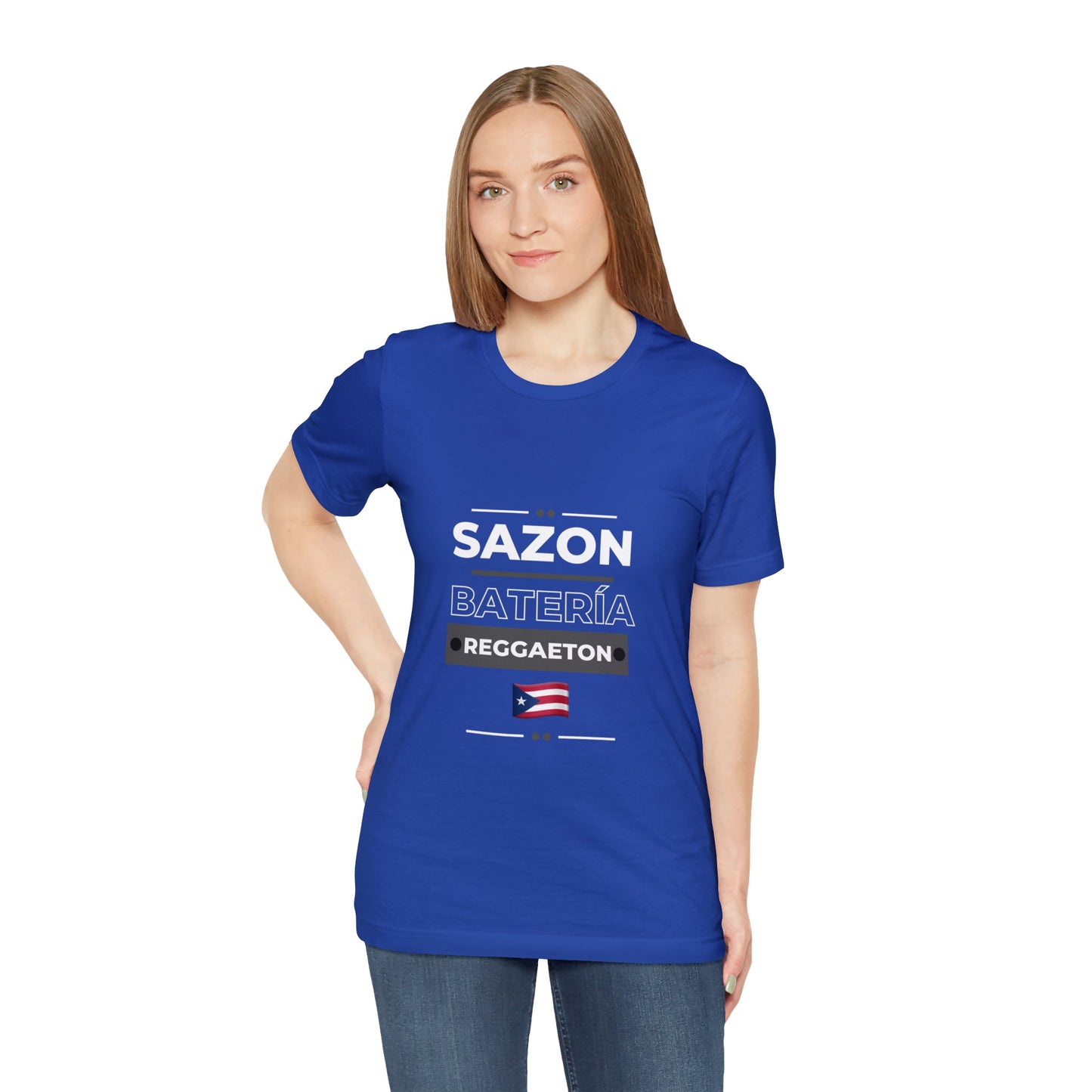 Sazon bateria y reggaeton tshirt that is sure to please any one from Puerto Rico, this is a great gift for any boricua in your life.