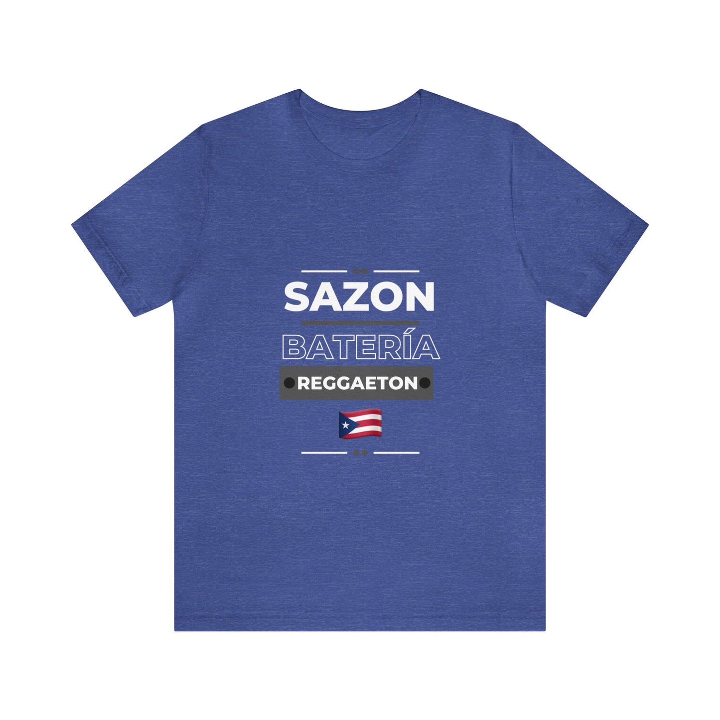 Sazon bateria y reggaeton tshirt that is sure to please any one from Puerto Rico, this is a great gift for any boricua in your life.