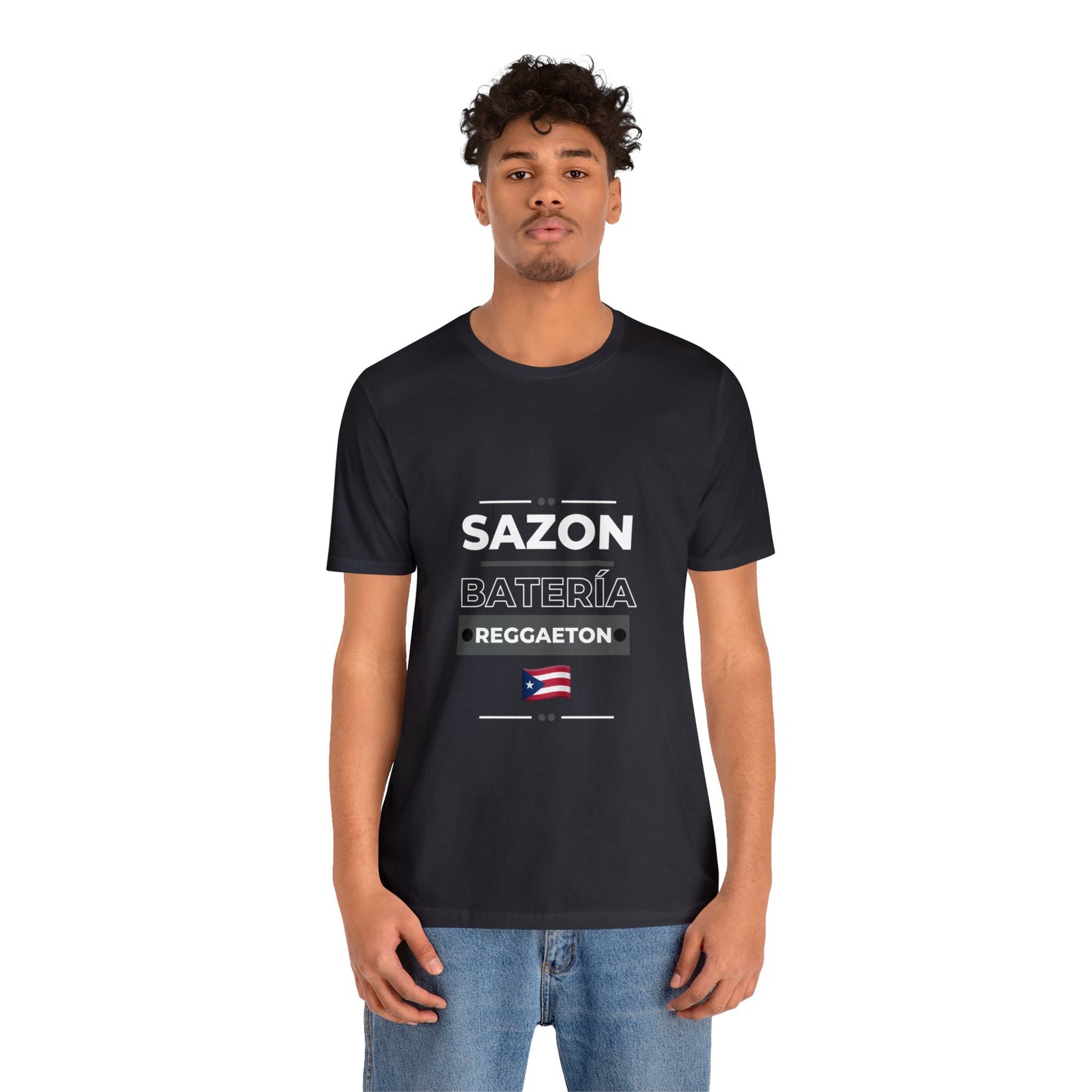 Sazon bateria y reggaeton tshirt that is sure to please any one from Puerto Rico, this is a great gift for any boricua in your life.