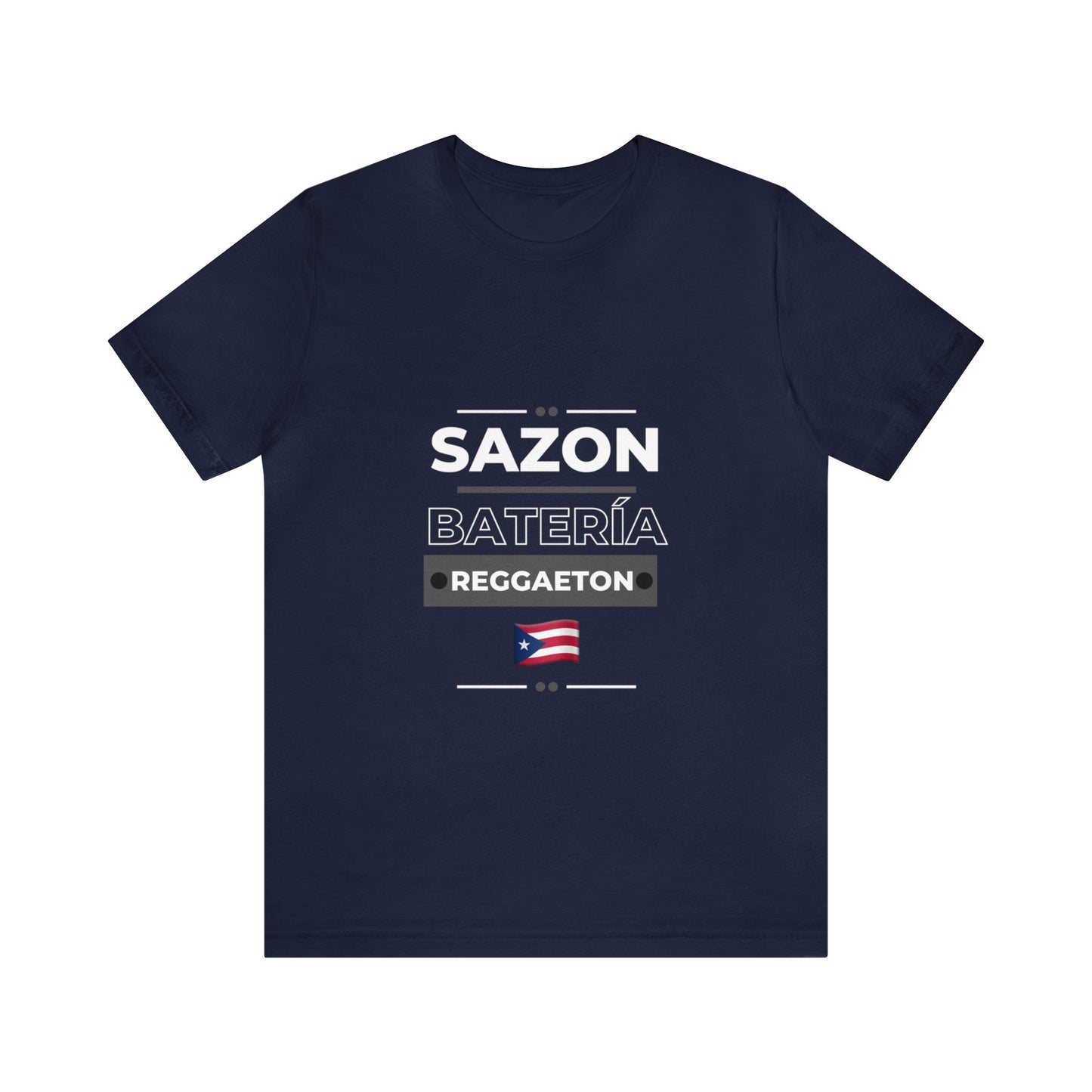 Sazon bateria y reggaeton tshirt that is sure to please any one from Puerto Rico, this is a great gift for any boricua in your life.