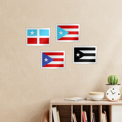 wall art Puerto Rico Flags Rectangle Wall Tiles Set